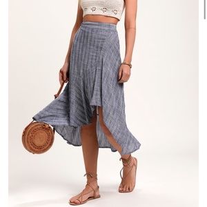 Lulus ruffled midi skirt